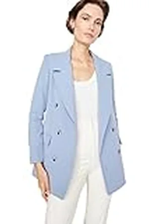 Trendyol Damen Regular Zweireihig Plain Webstoff Blazer Abrigo, , 40 De Las Mujeres