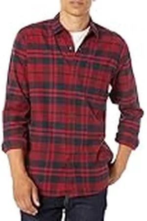 Amazon Camisa de Franela, Manga Larga (Disponible en Tallas Grandes) Hombre, , S