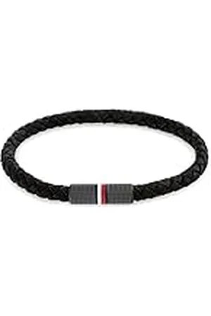 Tommy Hilfiger Jewelry Pulsera de Cuero Trenzado para Hombre Color Negro - 2790459