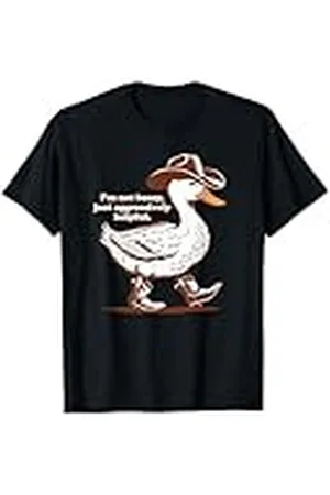 Candis Raechelle Designs Pato vaquero, no soy mandón, solo agresivamente útil. Camiseta