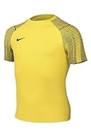 Nike Unisex Niños Camiseta de Fútbol de Manga Corta Y Nk Df Academy Jsy Ss, Tour Amarillo y Negro, DH8369-719, L