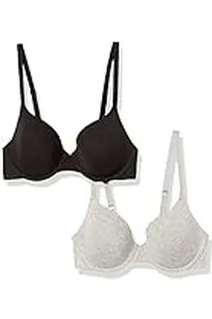 Amazon Cómodo Sujetador Tipo Camiseta con Aros Mujer, Pack de 2, , 85A