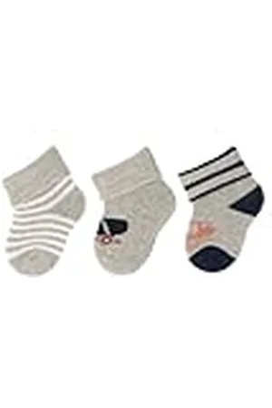 Sterntaler Calcetines de Primera Clase, Paquete de 3 Unidades, Color Gris Claro, Talla única (Pack de 3) para Niños