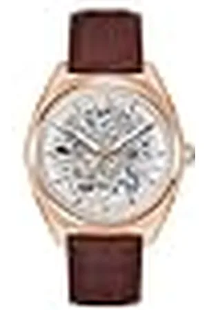 BULOVA Reloj Analógico para Hombres de Automático con Correa en Cuero 97A175
