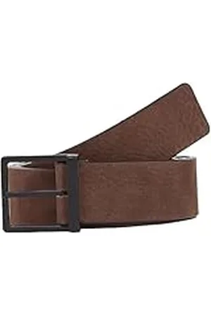 Calvin Klein Cinturón Hombre Sleek Square Nubuck con Hebilla Rectangular, , 105 Cm