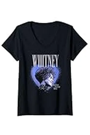 Whitney Houston Mujer Foto de Mi amor es tu corazón de amor Camiseta Cuello V