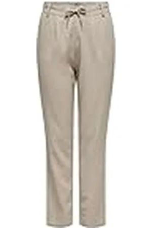 ONLY ONLCARO-POPTRASH Easy Linen BL PNT Pantalones de Lino, , M / 32L De Las Mujeres