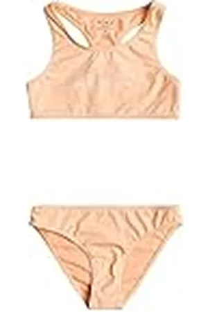 Roxy Basic Active - Conjunto de bikini crop top para Niñas 6-16