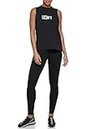 DKNY Two Tone Split Logo Camiseta, , XS para Mujer