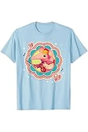 Clangers Tiny Clanger Conducting Music Gingham Patrón Retro Camiseta