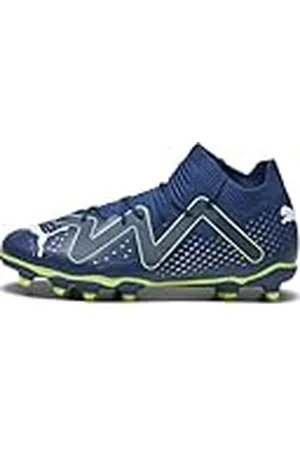 PUMA Unisex Youth Future Match FG/AG JR-Persian Blue- White-Pro Green