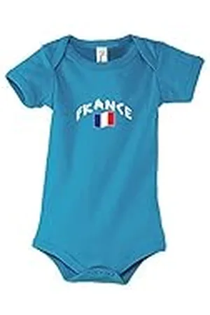 Supportershop – Body Francia Aqua Mixta bebé, Body bébé France Bleu, , FR : 0-3 mois (Taille Fabricant : 0-3 mois)