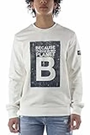 ECOALF Sudadera Hombre Becaralf, sin Capucha, de Algodón, Tejido Reciclado, Sudadera Hombre, Sudadera Algodón Hombre, Cómoda y Ligera, Talla L, Color