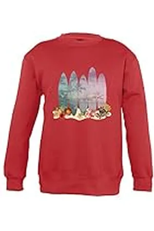 Supportershop – Sweat Shirt Surf niño, Sweat Shirt Enfant Rouge Surf, , 6 años (Talla del Fabricante: 6 ANS)