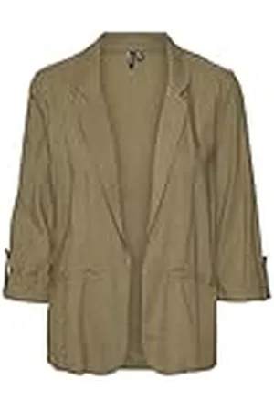 VERO MODA Vmjesmilo 3/4 Blazer Wvn Ga Noos, Capers, L para Mujer