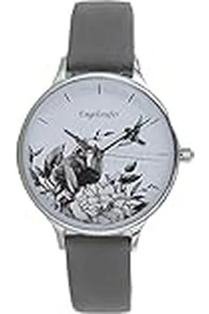 Engelsrufer Reloj para de Cuarzo con Correa en Cuero Genuino ERWA-FLOWER1-NGY1-MS