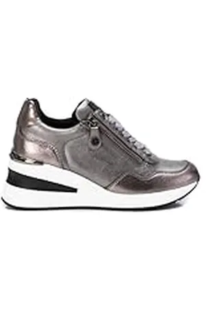 Xti Zapatilla Mujer Plomo - Calzado Cómodo y Versátil - Moda Casual - Modelo 14307402 (Talla 40)