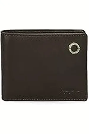 Pepe Jeans Badge Cartera con Tarjetero Marrón 11x8,5x1 cms Piel