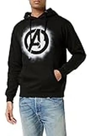 Marvel Avengers Stencil Logo Hood Sudadera con Capucha, , L para Hombre