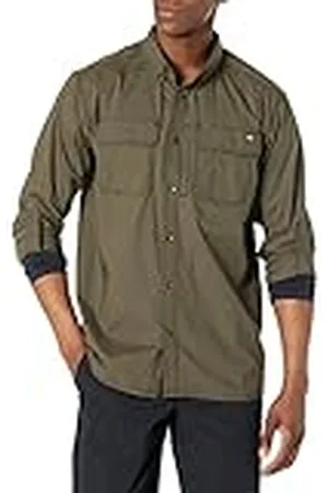 Dickies Duratech Ranger Ripstop Camisa Abotonada, Verde (Moss), XL para Hombre