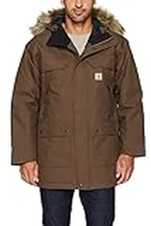 Carhartt Quick Duck Sawtooth Parka Saco para Hombre, Marrón (Dark Canyon Brown), L