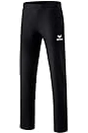 Erima 2101907 Pantalón de Deporte, Unisex niños, Negro/Blanco, 128