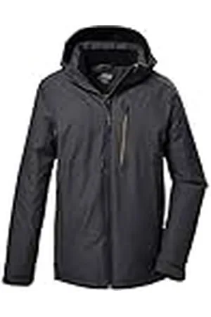 Killtec Hombre Chaqueta funcional/chaqueta de exterior con capucha con cremallera KOW 7 MN JCKT, dunkelanthra, S, 41845-000
