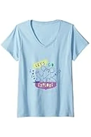 Clangers Mujer - Barco de música retro Camiseta Cuello V