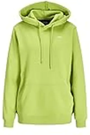 JJXX Jxabbie RLX LS Every Hood Swt Noos Sudadera con, Parrot Green/Print:Bright White Logo, S para Mujer