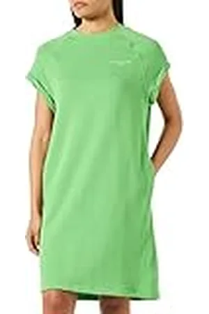 Tommy Hilfiger 1985 Mini Corplogo C-nk Drs Ss, Vestido, Mujer, Spring Lime, L