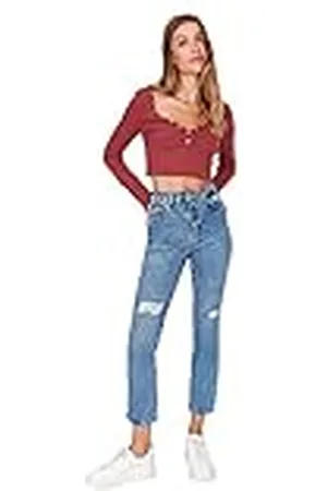Trendyol Jeans Acampanados y Corte de Bota para Mujer, , 62