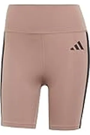 adidas Optime Essentials - Leggings Cortos de 3 Rayas para Mujer, Talla XL, 17,78 cm