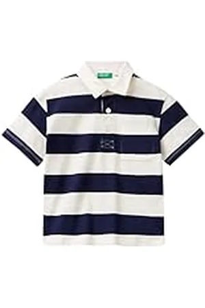 Benetton Camiseta Polo M/M 354 x G300 K Camisa, Multicolor 903, 110 cm para Niños