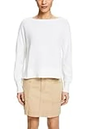 ESPRIT 044ee1i310 Suéter, 100/Blanco, XL