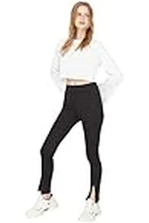 Trendyol Pantalones Ajustados de Cintura Alta para Mujer, , M