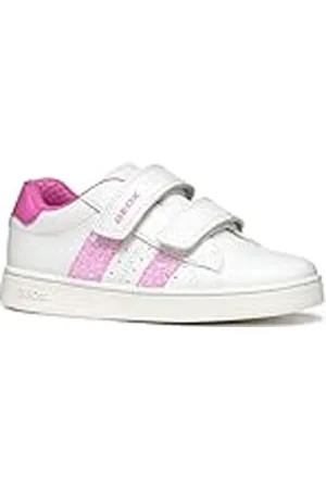 Geox J ECLYPER Girl A, Zapatillas, White/Fuchsia, 38 EU