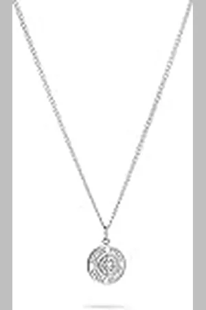 Fynch-Hatton Collar con colgante de moneda Northstar de acero inoxidable, 50 cm, Acero inoxidable, No es una piedra preciosa