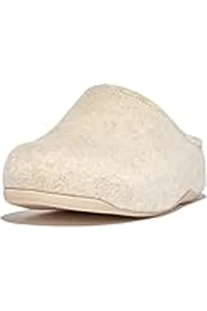 FitFlop Shuv E01-Pantuflas de Fieltro, Zapato Mujer, Ivory, 43 EU