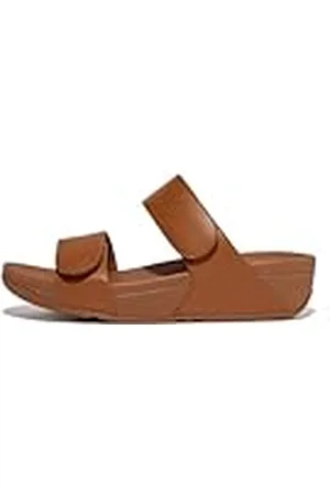 FitFlop Lulu Adjustable Leather Slides, Sandalias deslizantes Mujer, , 37 EU