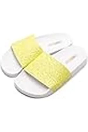 THE WHITE BRAND Glitter Matte, Sandalias con Punta Abierta Unisex niño, Amarillo (Neon Yellow Neon Yellow), 31 EU