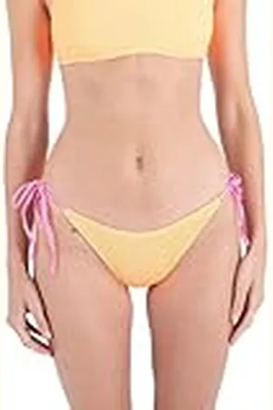 Hurley Lazo moderado Fruncido sólido Bragas de Bikini, , S para Mujer