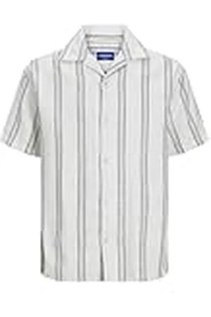 JACK & JONES Jorcabana Stripe Shirt SS Sn Camiseta de Manga Corta, , S para Hombre