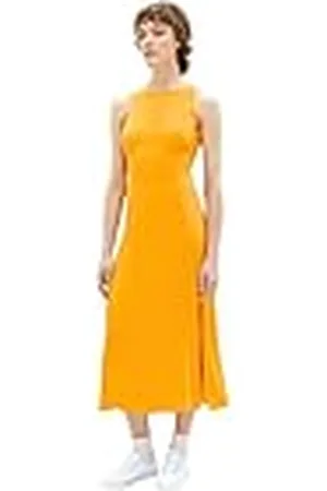 TOM TAILOR 1036606 Vestido, 31684-Mango Brillante Naranja, L para Mujer