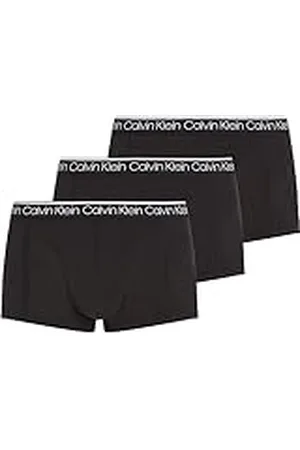 Calvin Klein Hombre Pack de 3 Bóxers Algodón con Stretch, Negro (Black/Black/Black), S