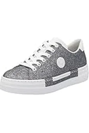 Rieker N49w1, Zapatillas Bajas Mujer, Plata, 37 EU