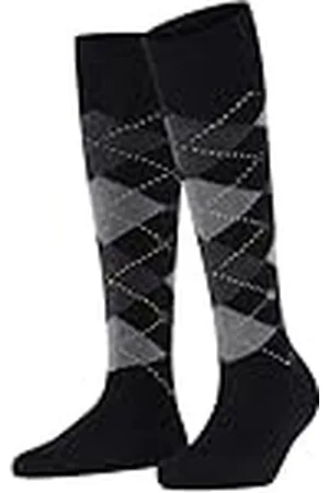 Burlington Whitby W KH suave y cálido largo estampado 1 par, Calcetines largos Mujer, Negro (Black 3000), 36/41 EU