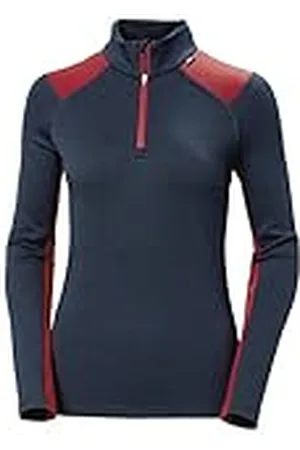 Helly Hansen W Lifa Merino Midw 1/2 Zip, Camisa Mujer, (Blue), M