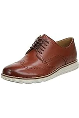 Cole Haan Original Grand Shortwing Sneakers, Zapatos de Cordones Oxford Hombre, Marrón (Woodbury/Ivory Tan), 40 EU
