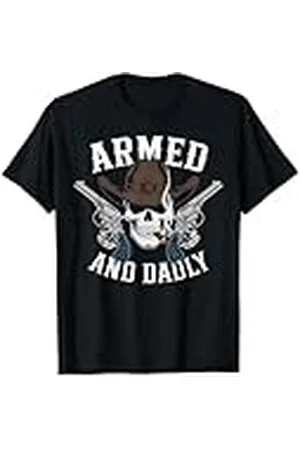 Graphic 365 Gráfico western elegante y armado con forma de calavera de vaquero fumando cigarros Camiseta