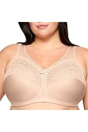 Glamorise Full Figure MagicLift Comfort Bra with Posture Back #1064, Sujetador con Copa Completa para Mujer, , 115F